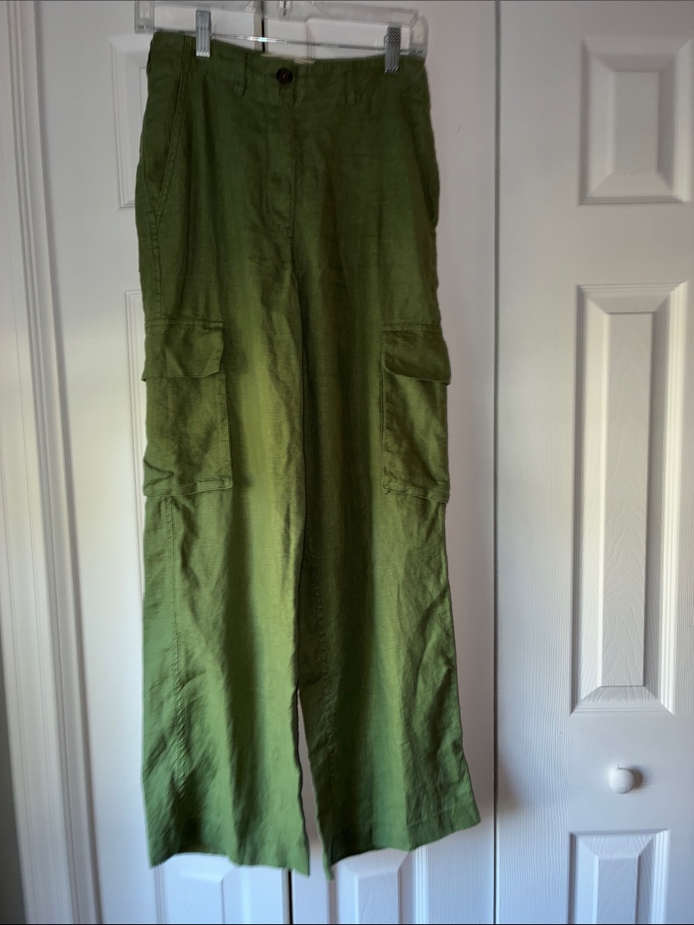 FatFace Olive Green Wide-Leg Cargo Trousers